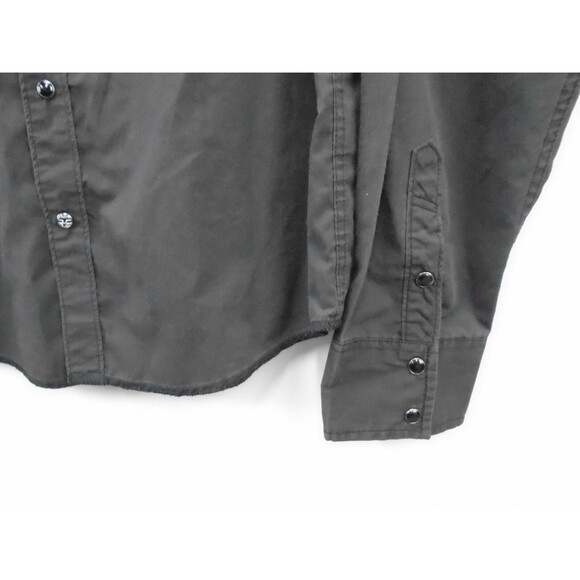 Fox Racing Y2K Western Yoke Embroidered Shirt Mens Size L Black Pearl Snap - Picture 8 of 14